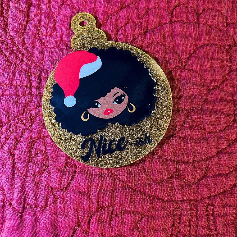 Acrylic 2.5 Inch Holiday Ornament.